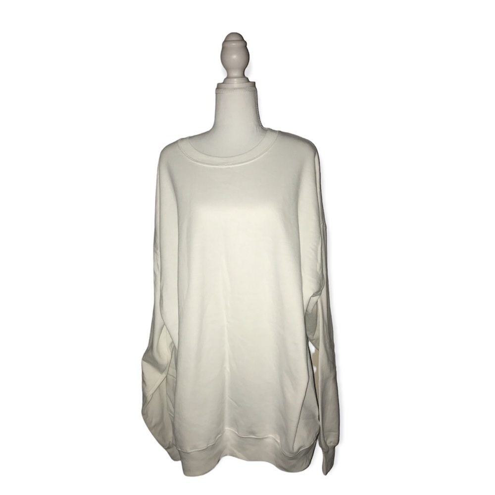 Hanes secondary white sweatshirt